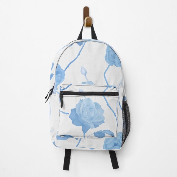 Item preview, Soft pastel blue roses set against a light grey background designed and sold by momoxsama.