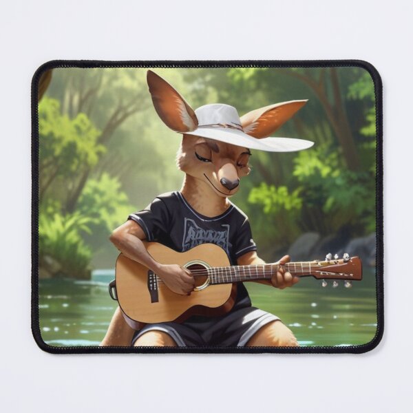 Item preview, Kangaroo Guitarist in summer designed and sold by Artbellachi.