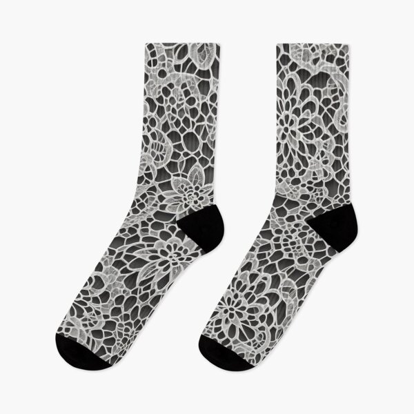Item preview, Abstract Black and White Lace Pattern designed and sold by calibrit.