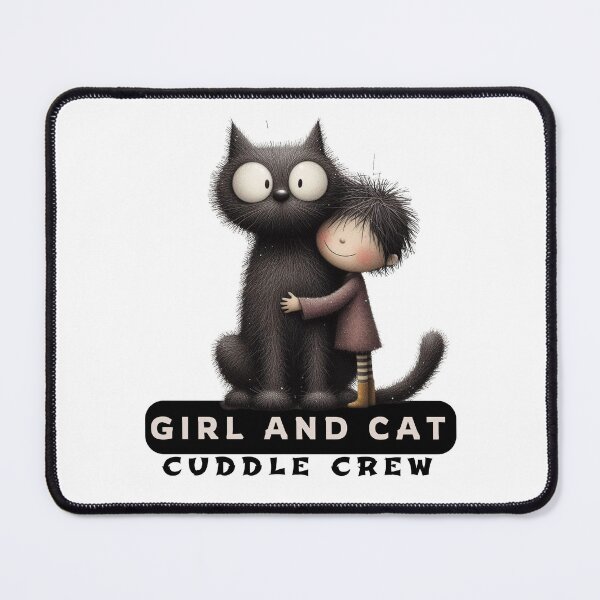 Item preview, Girl and Cat Cuddle Crew designed and sold by Hungry-Murphy.