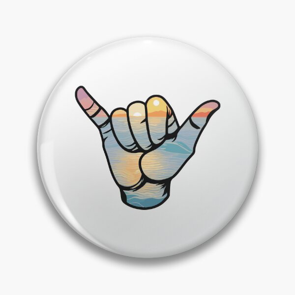 Item preview, Sunset Ocean Shaka Decal designed and sold by DESIGNSPACK ® ✅.
