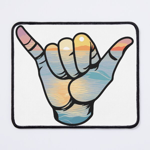 Item preview, Sunset Ocean Shaka Decal designed and sold by DESIGNSPACK ® ✅.