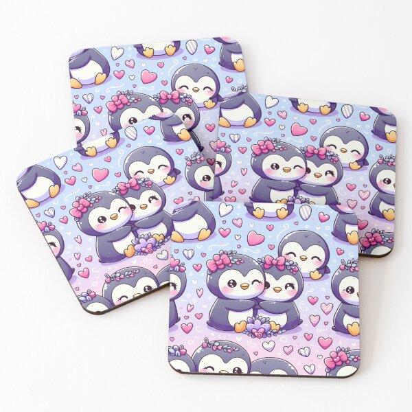 Item preview, pingüinos abrazándose designed and sold by PassionforLove.