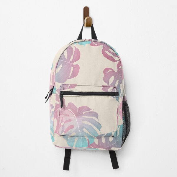 Item preview, Chic summer vibes with gentle pastel Monstera leaves on a warm light brown background designed and sold by momoxsama.