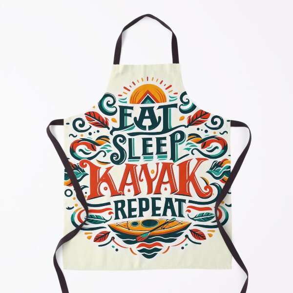 Artikelvorschau, Eat Sleep Kayak Repeat, Typografie entworfen und verkauft von maxmaj.