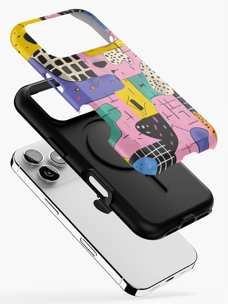 Thumbnail 2 of 4, iPhone Case, Abstract Patchwork Pattern designed and sold by Snifferius.