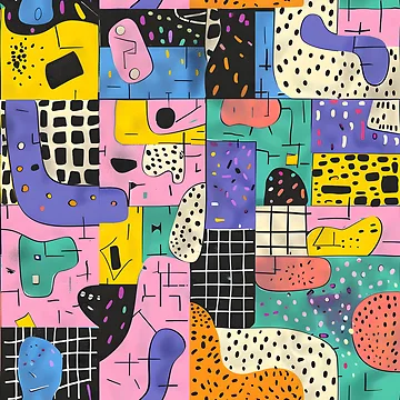Artwork thumbnail, Abstract Patchwork Pattern by Snifferius