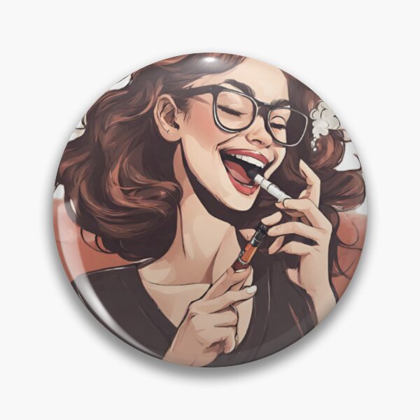 Item preview, Laughing woman with electronic cigarette designed and sold by Lumr1.