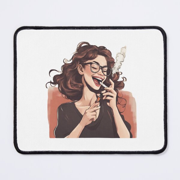 Item preview, Laughing woman with electronic cigarette designed and sold by Lumr1.
