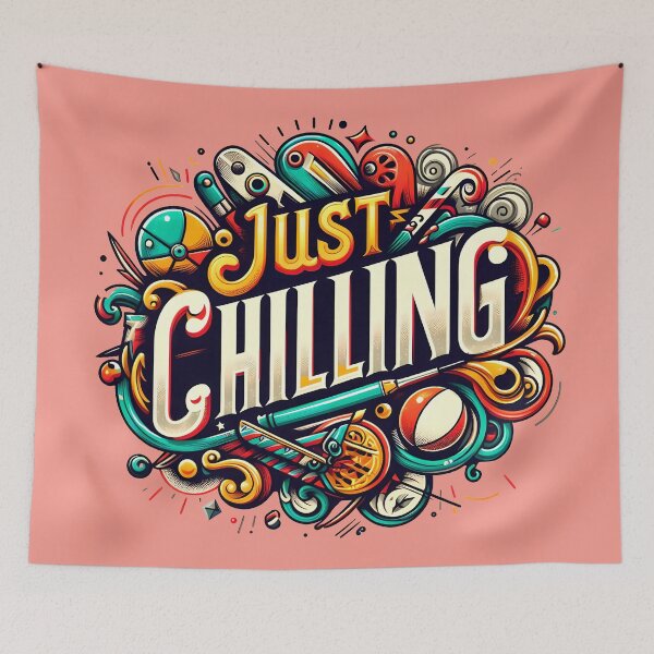 Item preview, Just chilling, typography designed and sold by maxmaj.