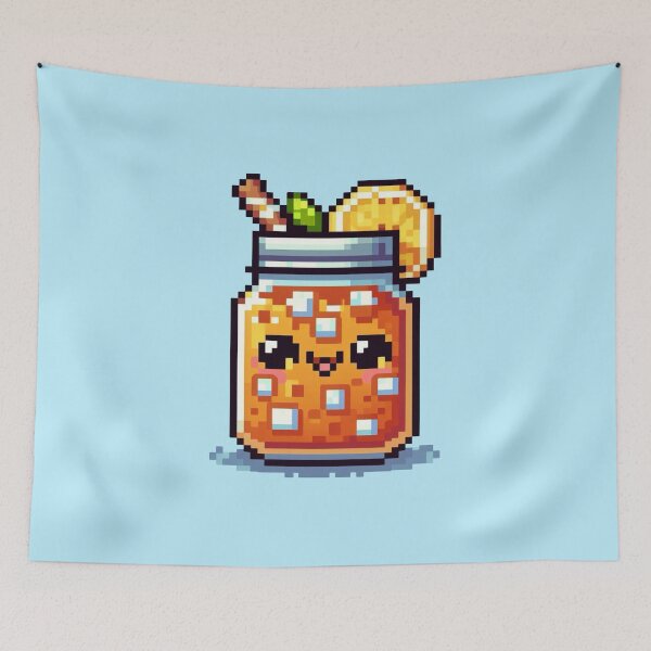 Item preview, Iced sweet tea & lemonade pixel art designed and sold by Vibrantpixel47.