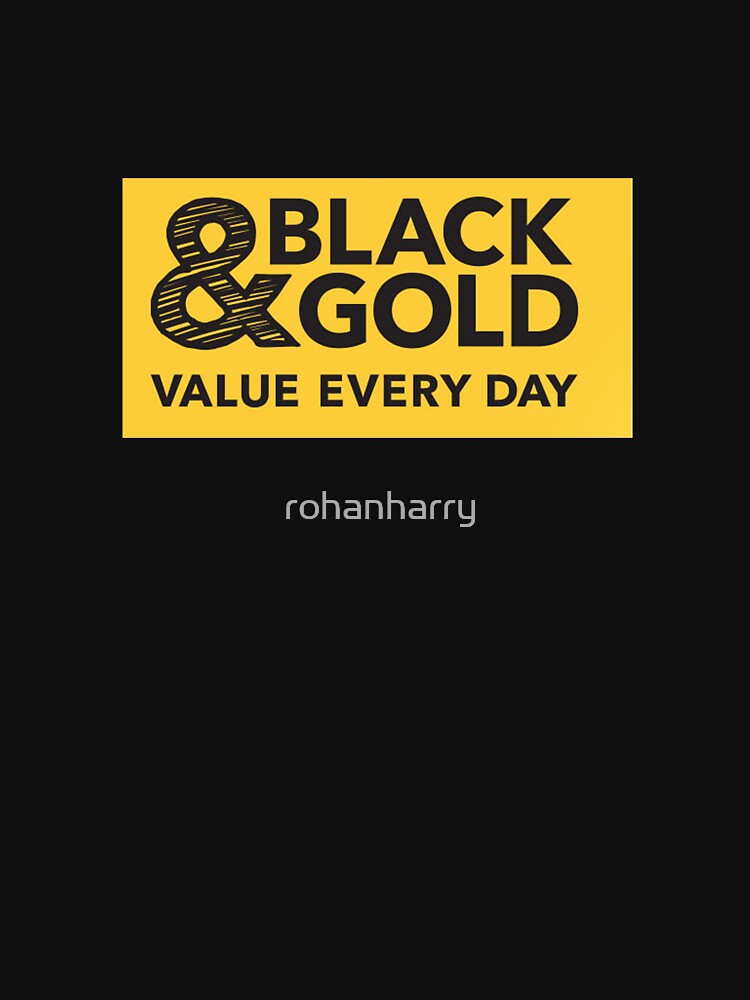 Thumbnail 7 of 7, Classic T-Shirt, Black and Gold brand designed and sold by rohanharry.