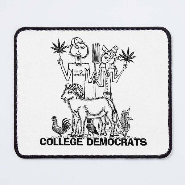 Item preview, COLLEGE DEMOCRATS ~ RANCH MAN ~ FARMER WOMAN ~ SHEEP ~ MARIJUANA LEAF ~ (V-6-116) designed and sold by RodeoMalibu.