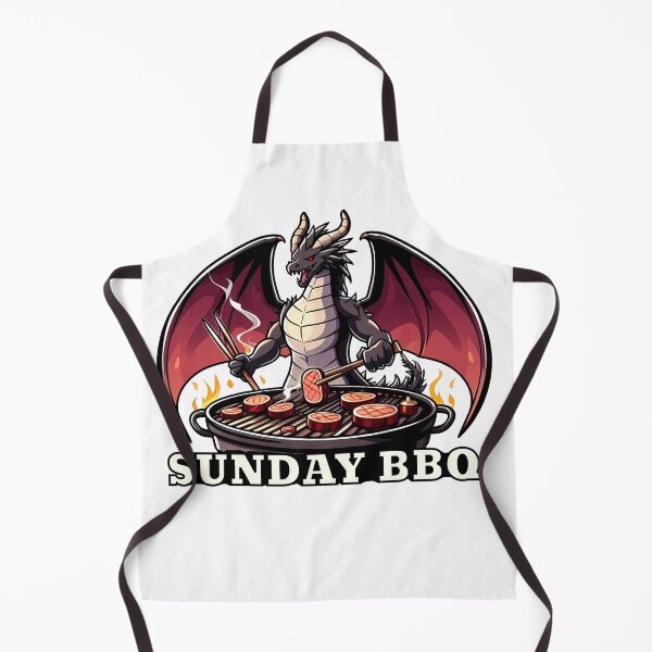 Item preview, Dragon Sunday BBQ designed and sold by Funny Vintage Stickers And T-Shirts.