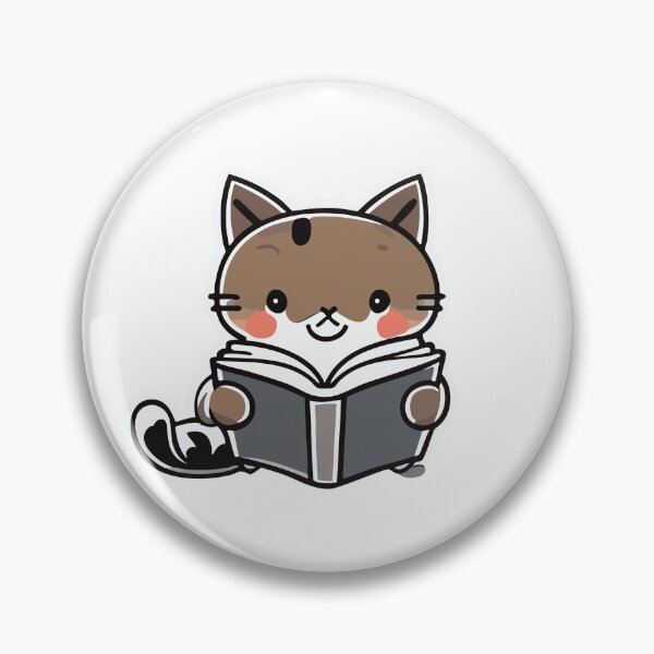 Item preview, Cat Reading Book Sticker designed and sold by pinespice.