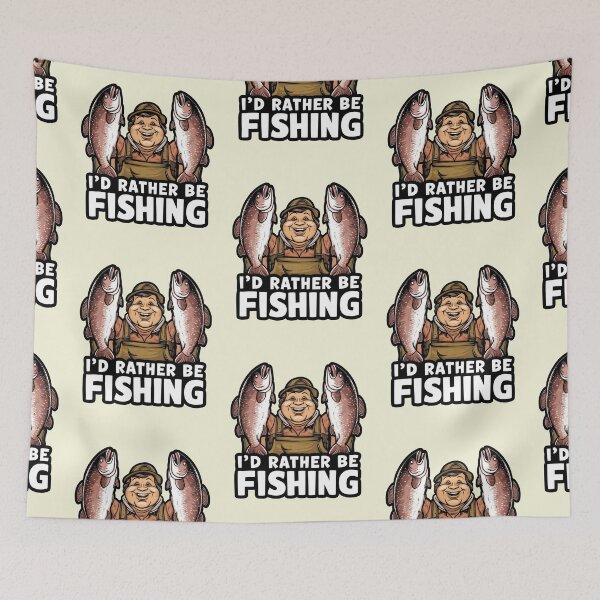 Item preview, I'd Rather Be Fishing designed and sold by KLArtzStore.