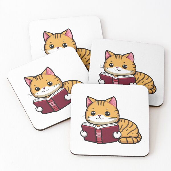 Item preview, Cat Reading Book Sticker designed and sold by pinespice.
