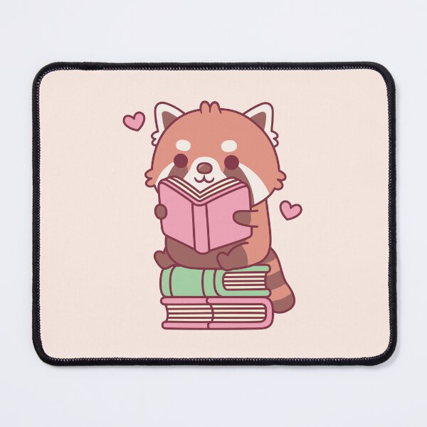 Item preview, Cute Red Panda Reading A Book While Seated On Books designed and sold by rustydoodle.