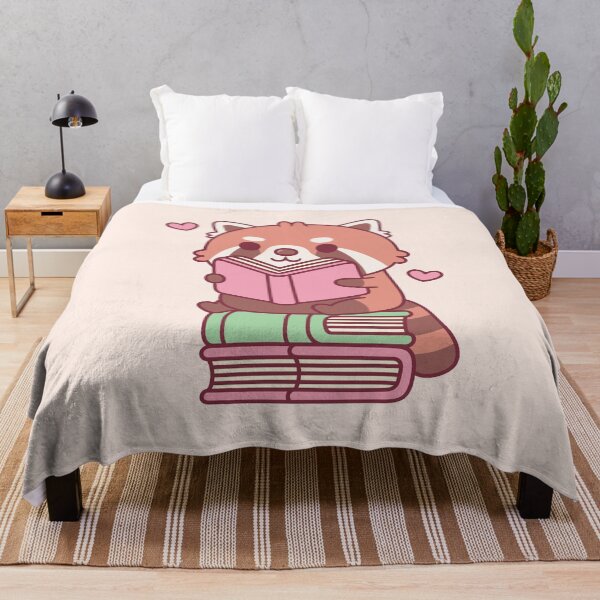 Item preview, Cute Red Panda Reading A Book While Seated On Books designed and sold by rustydoodle.