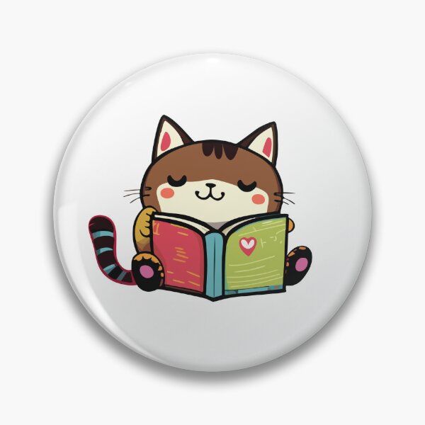 Item preview, Cat reading book sticker designed and sold by pinespice.
