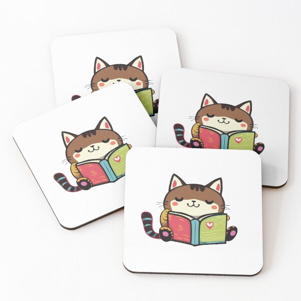 Item preview, Cat reading book sticker designed and sold by pinespice.
