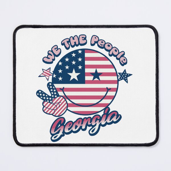 Item preview, We The People of Georgia American Flag Smiley Face designed and sold by rroulette77.