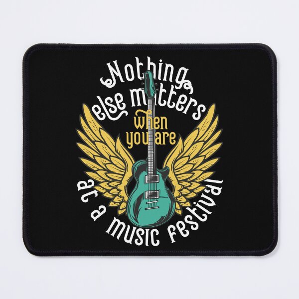 Item preview, Nothing Else Matters - Music Festival Winged Guitar Tee, Ultimate Festival Wear designed and sold by GeekStop.