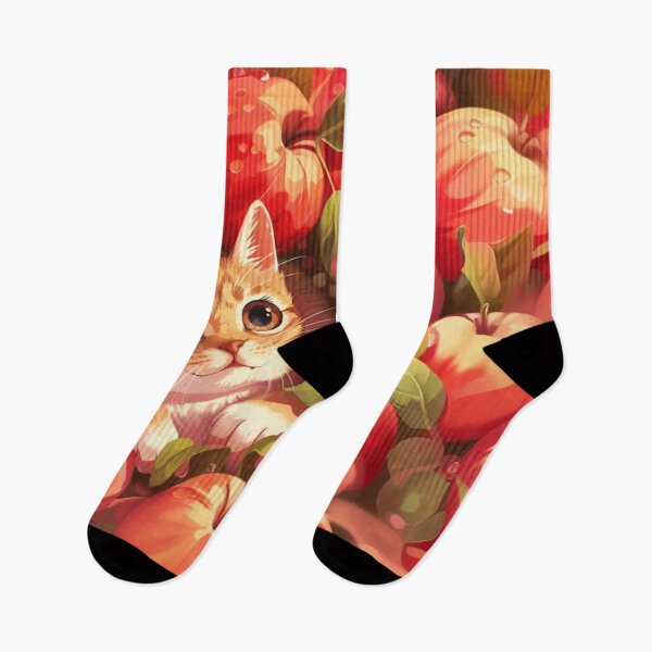 Item preview, Sweet kitten in apples designed and sold by SurtonDesign.