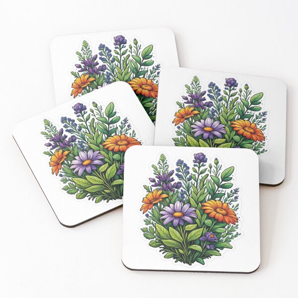 Item preview, Flowers and stars: a heavenly composition designed and sold by Ink-Kreativ.
