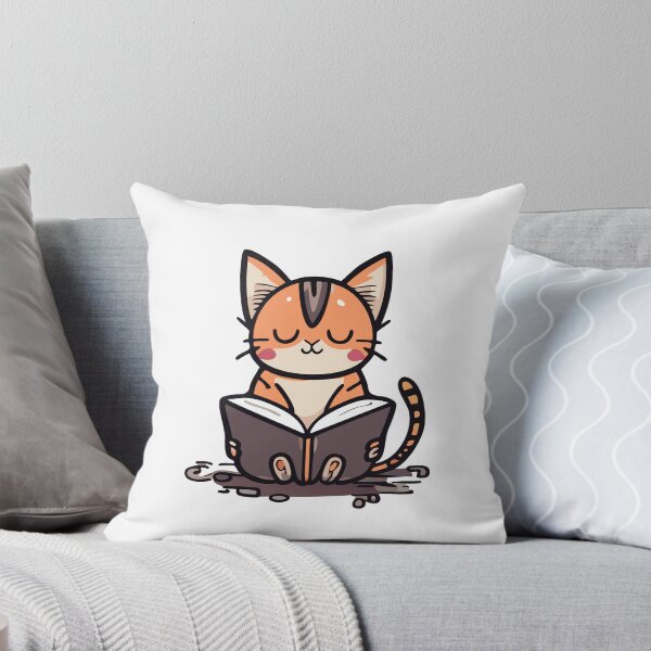 Item preview, Cat Reading Book Sticker designed and sold by pinespice.
