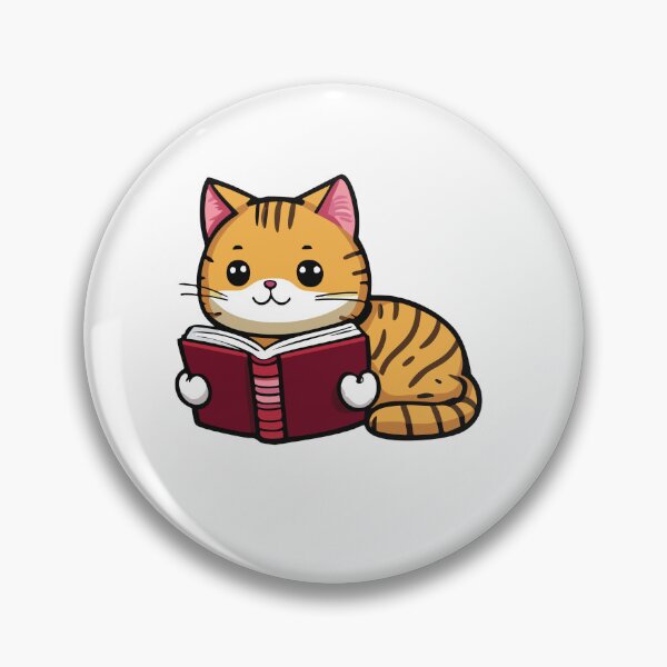 Item preview, Cat Reading Book Sticker designed and sold by pinespice.