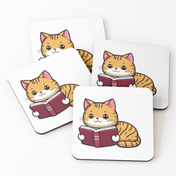 Item preview, Cat Reading Book Sticker designed and sold by pinespice.