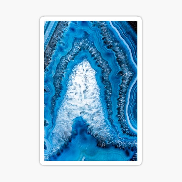 Crystal pillar blue agate 3193 Sticker