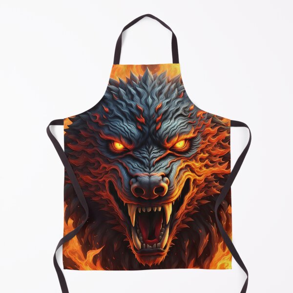 Item preview, Wolf's head surrounded by flames designed and sold by Marcu Ioachim.