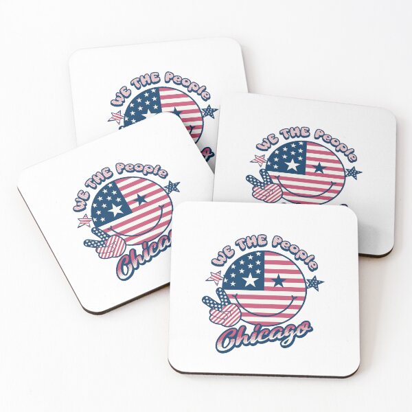 Item preview, We The People of Chicago American Flag Smiley Face designed and sold by rroulette77.