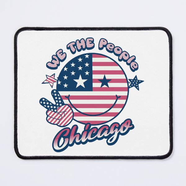 Item preview, We The People of Chicago American Flag Smiley Face designed and sold by rroulette77.