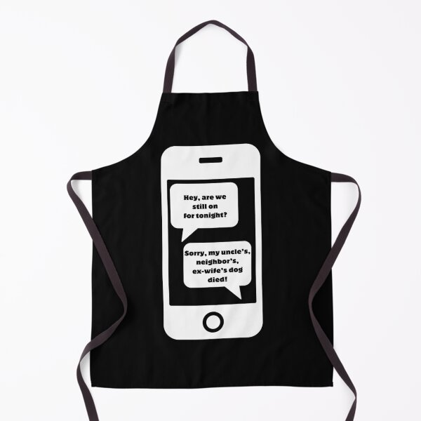 Artikelvorschau, Lustiges Gespräch mit lahmen Ausreden auf dem Handy per SMS. entworfen und verkauft von Artography Designs.