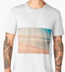 Long Sand Beach at Nazare, Portugal Men's Premium T-Shirt