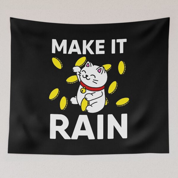 Item preview, Make It Rain Maneki Neko: Fortune Cat Design designed and sold by RiciPaneto.