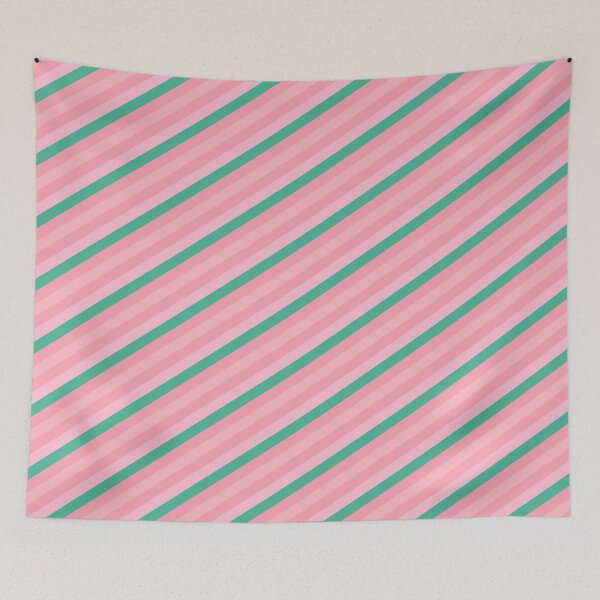 Item preview, Diagonal Stripes - Green and Pink designed and sold by SilverPegasus.
