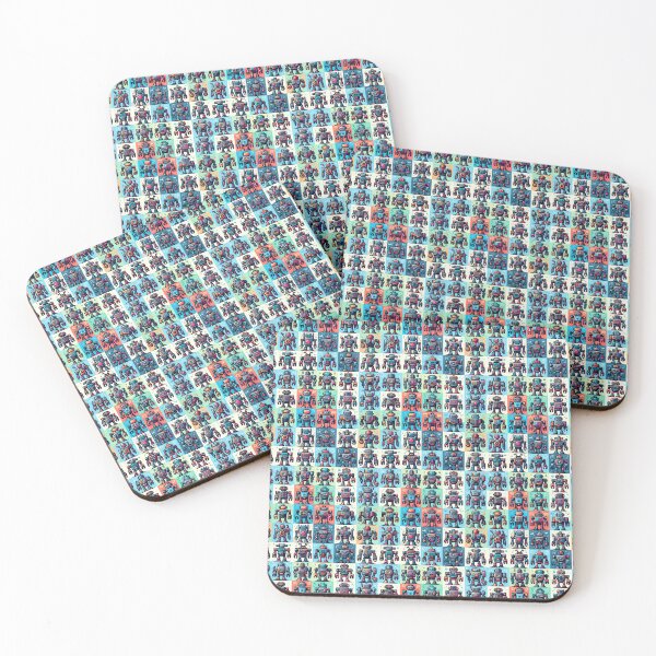 Item preview, robot pixel seamless designed and sold by Mimmiehellgirl.