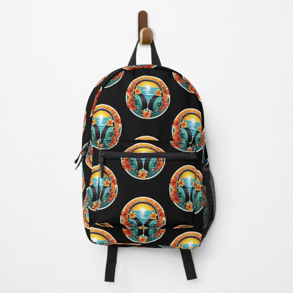 Item preview, Beach Headphones at Sunset on a Hawaiian Beach with Orchids designed and sold by NautiChic.