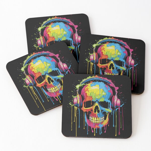 Item preview, Disc jockey de calavera zombie designed and sold by drizzd.