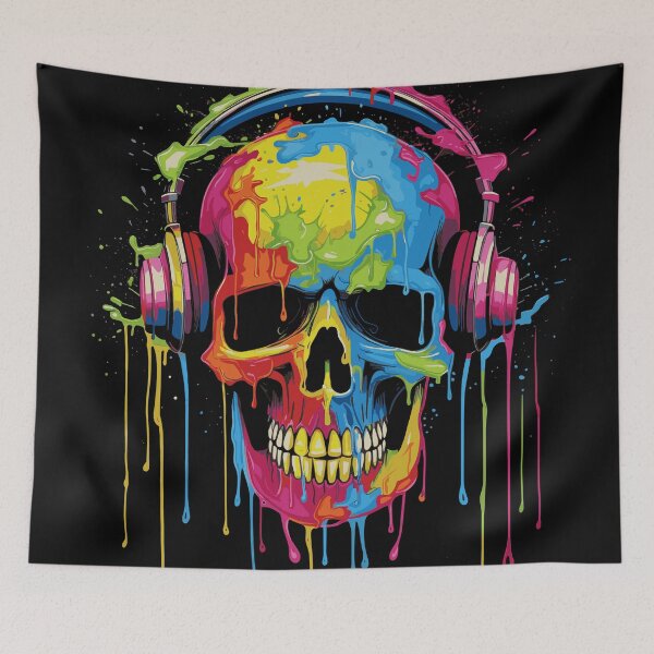 Item preview, Disc jockey de calavera zombie designed and sold by drizzd.