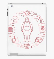 Fat woman, medical devices, tools and medicines. iPad Case/Skin