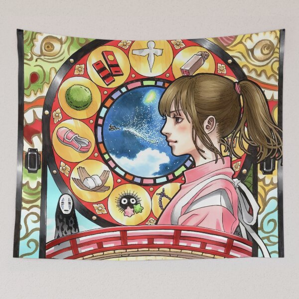 Item preview, Cute art girl go -%[ghiblis]%- flying away dragon designed and sold by Isa00j.