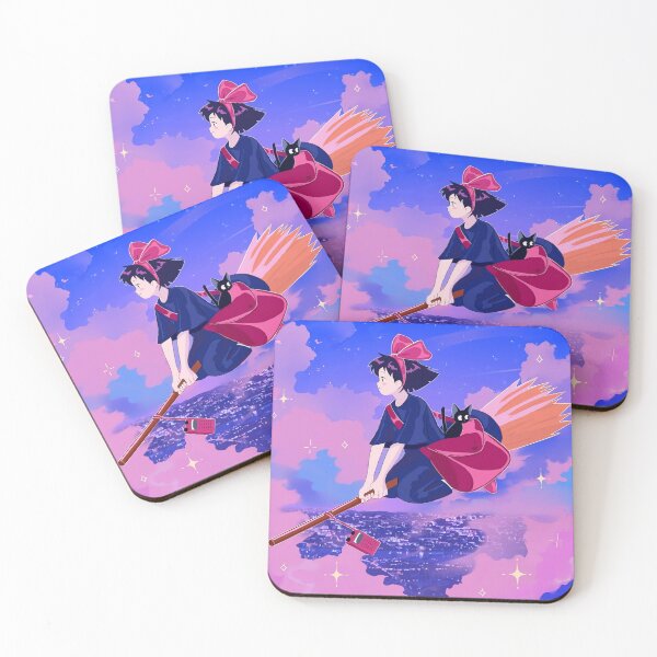 Item preview, nights Cute kawaii art girl kiki's go -%[ghiblis]%- flying away anime designed and sold by Isa00j.