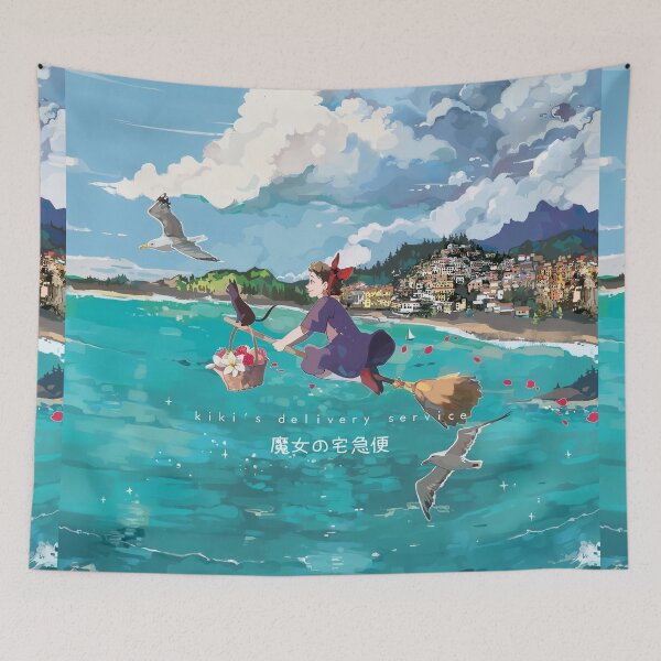 Item preview, Cute kawaii art girl kiki's go oceans  -%[ghiblis]%- flying away anime designed and sold by Isa00j.