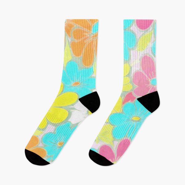 Item preview, Pop art Flowers in pastel colours  designed and sold by Flowersonstuff.