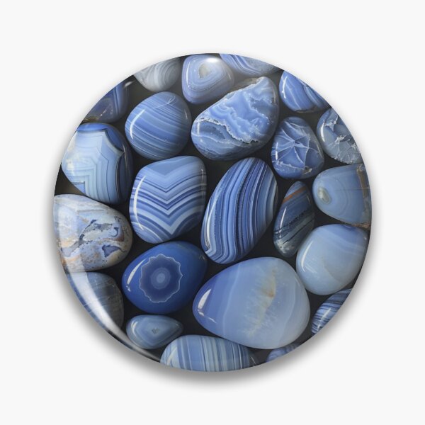 Item preview, Blue Lines Pebbles Pattern designed and sold by NicolasGlowArt.